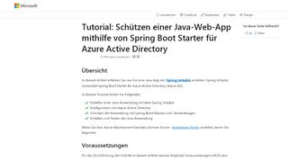 
                            3. Verwenden von Spring Boot Starter für Azure Active Directory ...