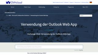 
                            5. Verwendung der Outlook Web App | OVH Dokumentation