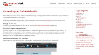 
                            3. Verwendung des Online-Webmailer - InternetWerk GmbH