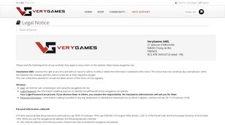 
                            8. VeryGames | Legal