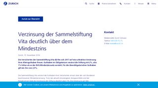 
                            3. Verzinsung der Sammelstiftung Vita deutlich über dem Mindestzins ...