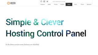 
                            3. Vesta Control Panel — Demo