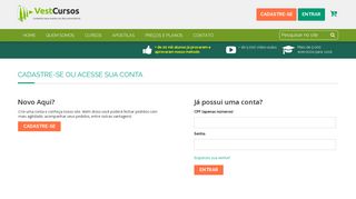 
                            1. Vestcursos - Login