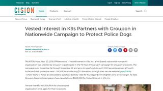 
                            9. Vested Interest in K9s Partners with Groupon in Nationwide Campaign ...