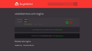 
                            9. vestelservice.com passwords - BugMeNot