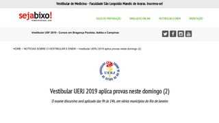 
                            10. Vestibular UERJ 2019 aplica provas neste domingo (2) - sejabixo! - 02 ...