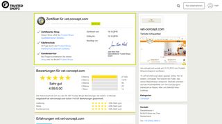 
                            3. vet-concept.com Bewertungen & Erfahrungen | Trusted Shops