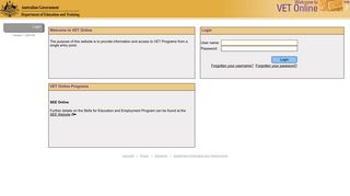 
                            1. VET Online - Login
