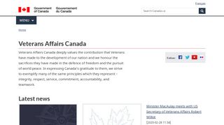 
                            2. Veterans Affairs Canada - Canada.ca