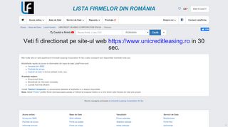 
                            9. Veti fi directionat pe site-ul web www.unicreditleasing.ro ... - Lista Firme