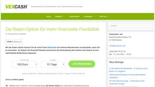 
                            2. Vexflex mit 3 - 6 Raten-Option für mehr finanzielle Flexibilität | VEXCASH