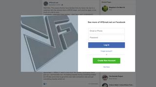 
                            7. VFEmail.net - Well folks. The powers that be have decided... | Facebook