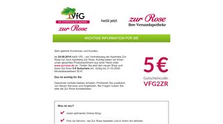 
                            9. VfG - ein Vertriebsweg der Apotheke Zur Rose - Ihre Online Apotheke