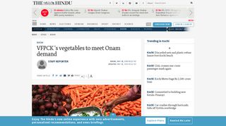 
                            12. VFPCK 's vegetables to meet Onam demand - The Hindu