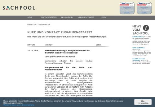 
                            5. VFV GmbH - Der Sachpool - PRESSEMITTEILUNGEN