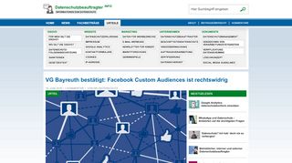 
                            12. VG Bayreuth bestätigt: Facebook Custom Audiences ist rechtswidrig