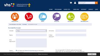 
                            6. vhs Wiesbaden: Kontaktformular
