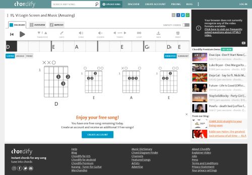 
                            9. Vi Login Screen and Music (Amazing) Chords - Chordify