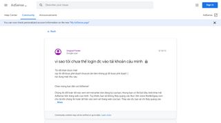 
                            6. vì sao tôi chưa thể login đc vào tải khoản cảu mình - Google ...