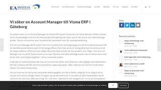 
                            13. Vi söker en Account Manager till Visma ERP i Göteborg - EA System