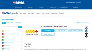 
                            11. VIA Rail - CAA Rewards