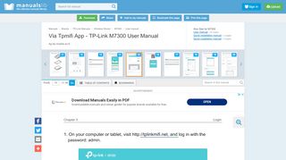 
                            13. Via Tpmifi App - Tp-link M7300 User Manual [Page 15] - ManualsLib