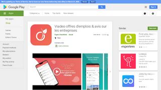 
                            13. Viadeo, offres d'emploi & avis sur les entreprises - Apps on Google ...