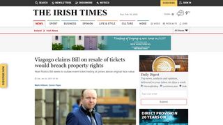 
                            12. Viagogo claims Bill on resale of tickets would breach property rights