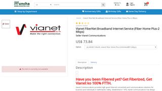 
                            8. Vianet FiberNet Broadband Internet Service (Fiber Home Plus-2 Mbps ...