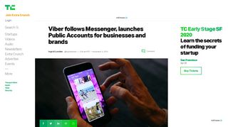 
                            13. Viber follows Messenger, launches Public Accounts for businesses ...