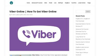 
                            7. Viber Online | How To Get Viber Online - Viber For PC | Online Viber ...