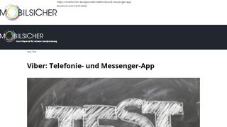 
                            8. Viber: Telefonie- und Messenger-App - mobilsicher.de