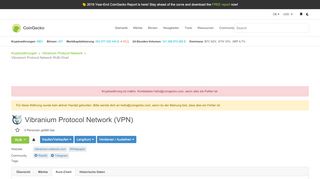 
                            8. Vibranium Protocol Network-Kurs-Chart (VPN/RUB) | CoinGecko