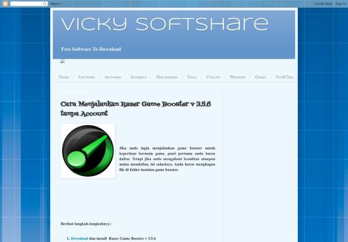 
                            6. Vicky Softshare: Cara Menjalankan Razer Game Booster v 3.5.6 tanpa ...