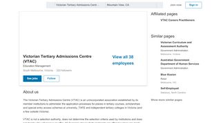 
                            8. Victorian Tertiary Admissions Centre (VTAC) | LinkedIn