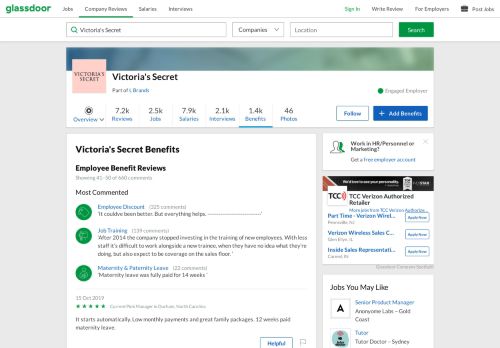 
                            8. Victoria's Secret Employee Benefits and Perks | Glassdoor.com.au