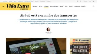 
                            13. Vida Extra | Airbnb está a caminho dos transportes