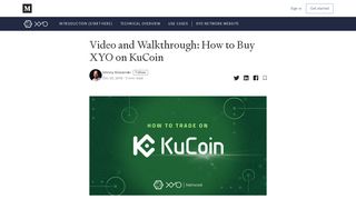 
                            13. Video and Walkthrough: How to Buy XYO on KuCoin – XYO Network ...
