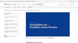 
                            3. Video: anmelden oder Erstellen eines Kontos für OneDrive ...