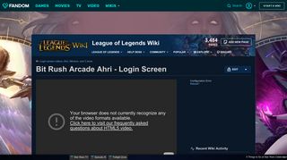 
                            8. Video - Bit Rush Arcade Ahri - Login Screen | League of Legends Wiki ...