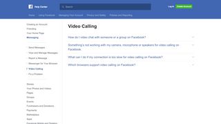 
                            1. Video Calling - Facebook