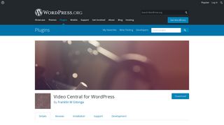 
                            6. Video Central for WordPress | WordPress.org