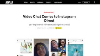 
                            10. Video Chat Comes to Instagram Direct – Adweek