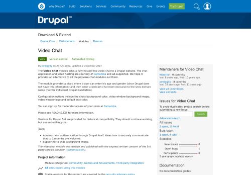 
                            7. Video Chat | Drupal.org