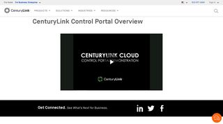 
                            3. [Video] Cloud Control Portal | CenturyLink