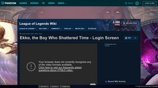 
                            4. Video - Ekko, the Boy Who Shattered Time - Login Screen | League of ...