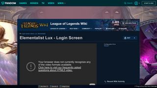 
                            9. Video - Elementalist Lux - Login Screen | League of Legends Wiki ...