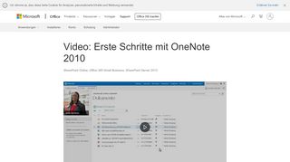 
                            3. Video: Erste Schritte mit OneNote 2010 - Office-Support