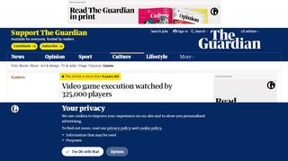 
                            6. Video game execution watched by 325,000 players | Games | The ...