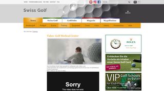 
                            12. Video: Golf Medical Center - Training | Golfsuisse